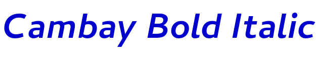 Cambay Bold Italic fuente